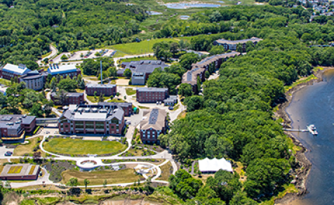 Cropped aerial of Biddeford Campus